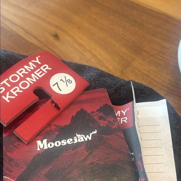 NWT Nee Moosejaw Charcoal Red Stormy Kramer Sidekick Billed Cap Hat Size 7 1/8 - Picture 5 of 9